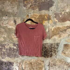 American Eagle Outfitters Women's Short Sleeve Tee in Rust